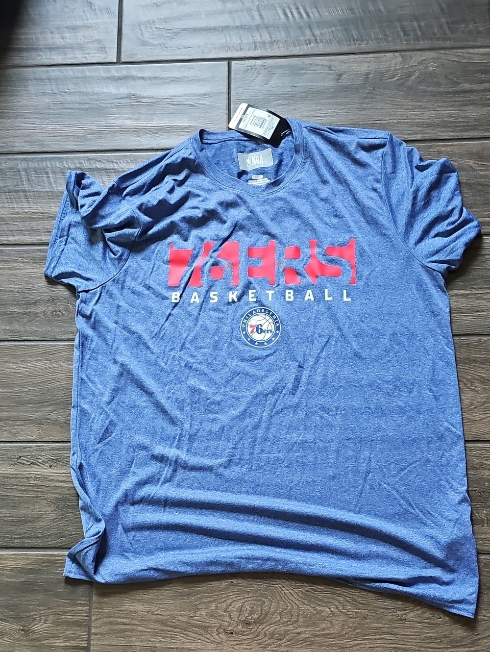 NBA Philadelphia 76ers Blue Basketball T-Shirt